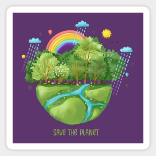 Save The Planet Illustration Magnet